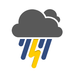 Thunderstorms Snow Icon 256x256 png